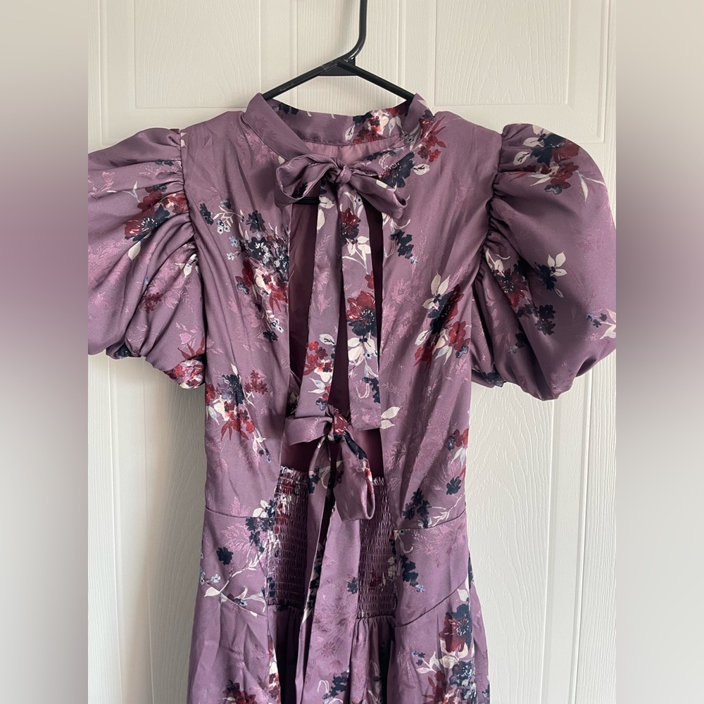 Floral Regencycore Puff Sleeve Midi Dress S RW&CO - Picture 7 of 17